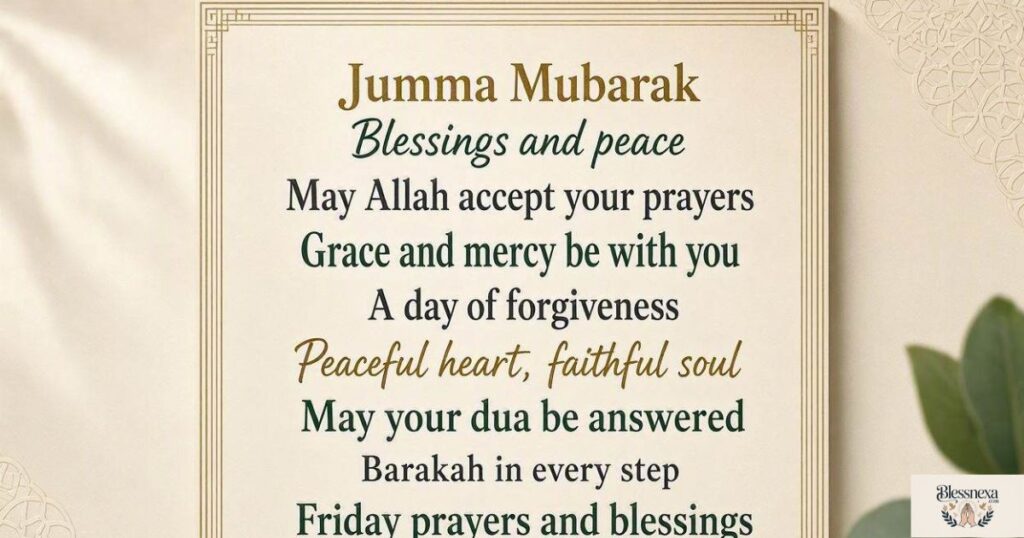 10 Short Beautiful Dua Jumma Mubarak Wishes
