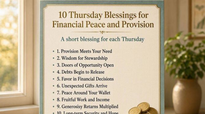 10 Thursday Blessings for Financial Peace and Provision
