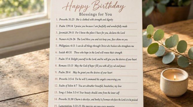15 Bible Verses for a Woman's Birthday Blessings
