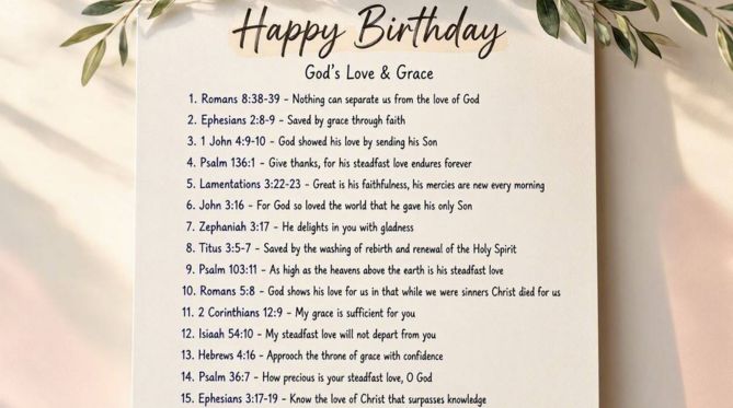 15 Birthday Scriptures About God's Love and Grace

