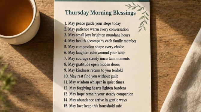 15 Heartfelt Thursday Morning Blessings for Family
