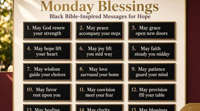 15 Monday Blessings Black Bible-Inspired Messages for Hope