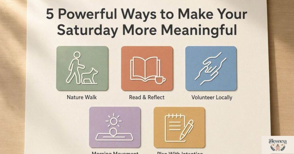 5 Powerful Ways to Make Your Saturday More Meaningful
