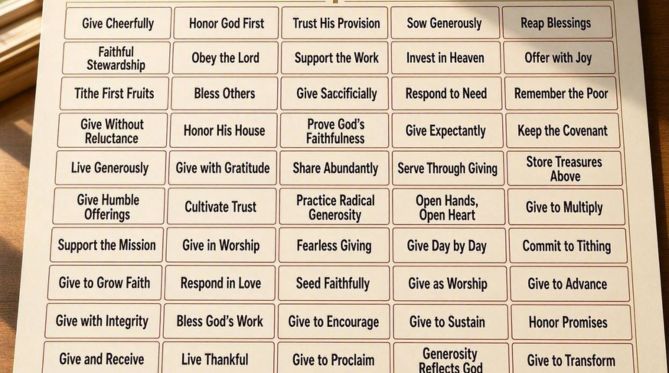 50 Short Exhortation About Giving Tithes And Offering Messages