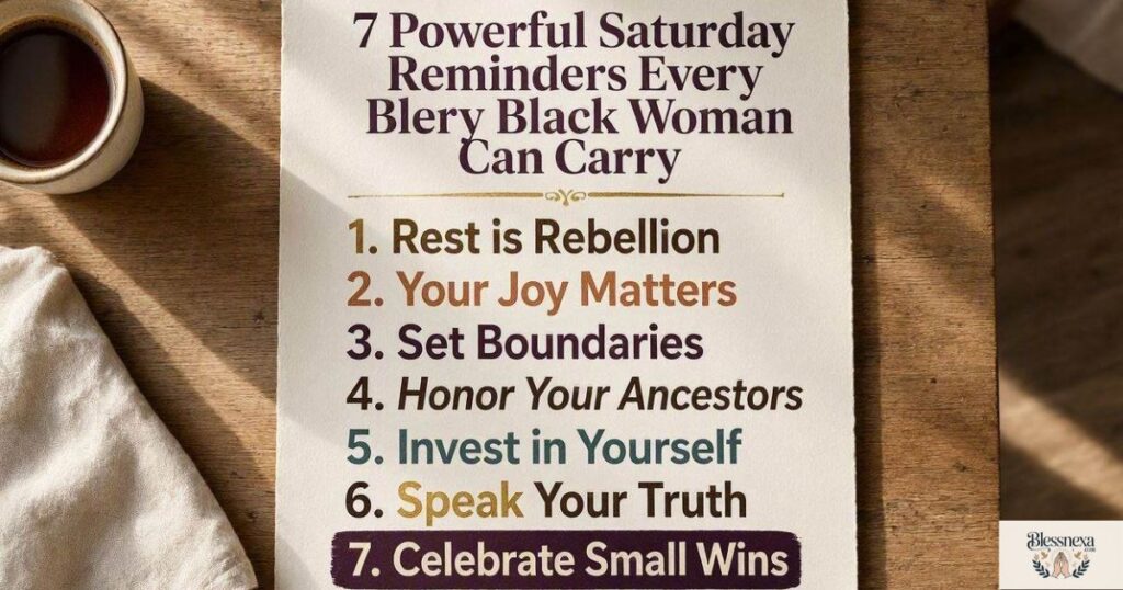 7 Powerful Saturday Reminders Every Black Woman Can Carry
