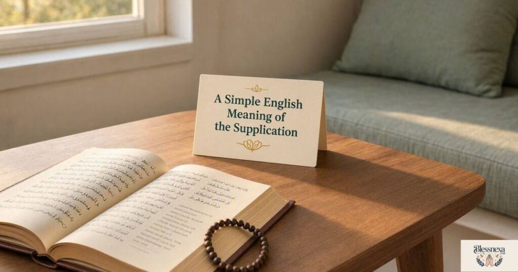 A Simple English Meaning of the Supplication
