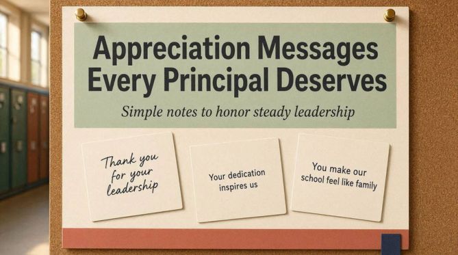 Appreciation Messages Every Principal Deserves