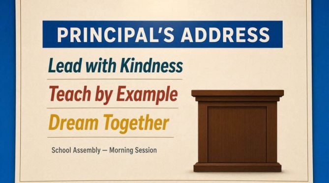 Beautiful Lines for Principal for School Assembly