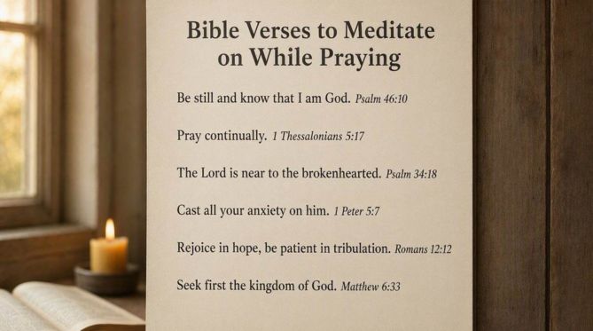 Bible Verses to Meditate on While Praying