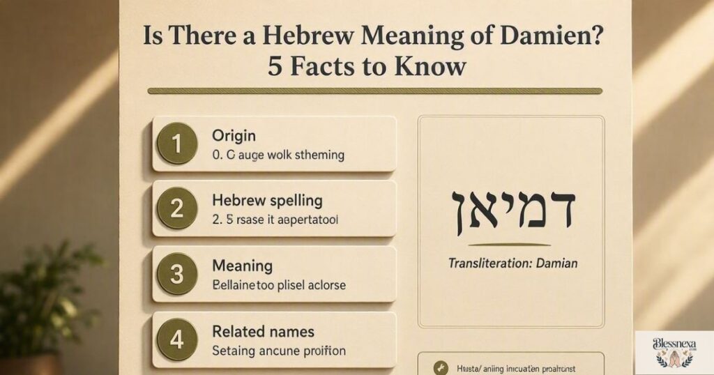 Is There a Hebrew Meaning of Damien? 5 Facts to Know
