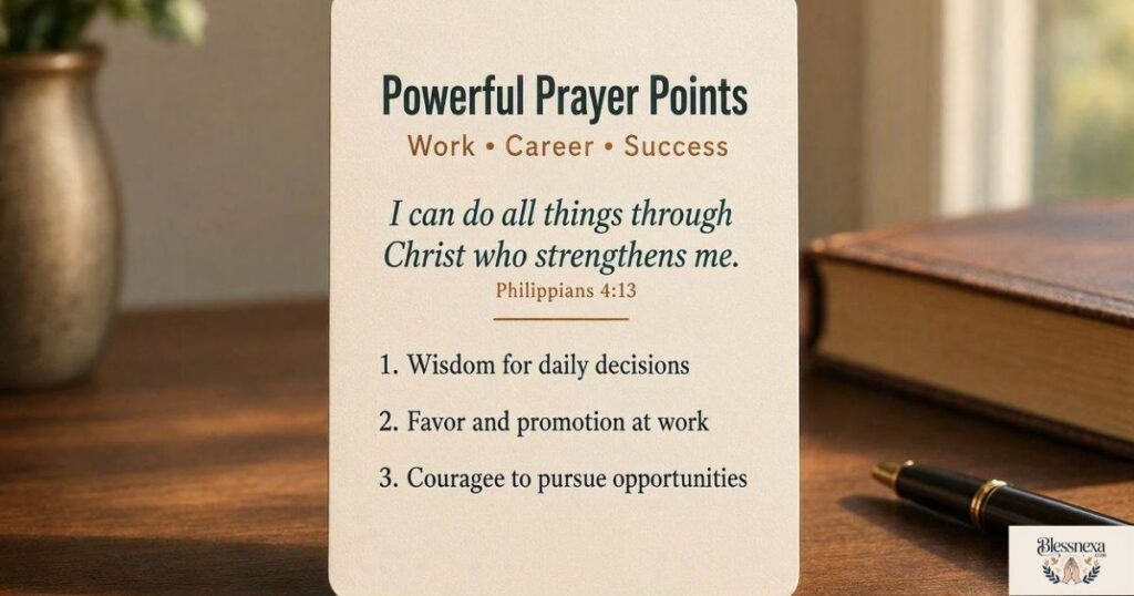 Powerful Prayer Points With Bible Verse for Work, Career, and Success
