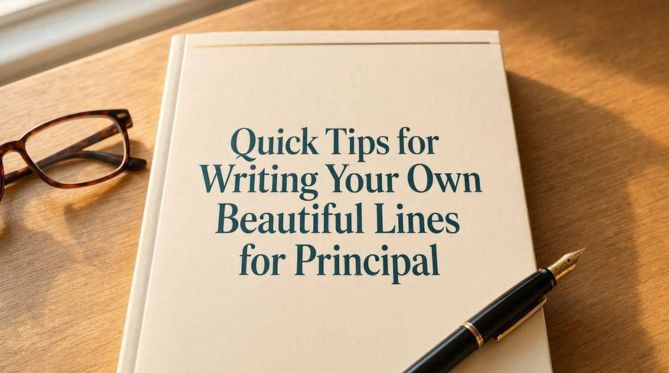 Quick Tips for Writing Your Own Beautiful Lines for Principal