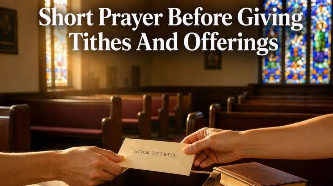 Short Prayer Before Giving Tithes And Offerings
