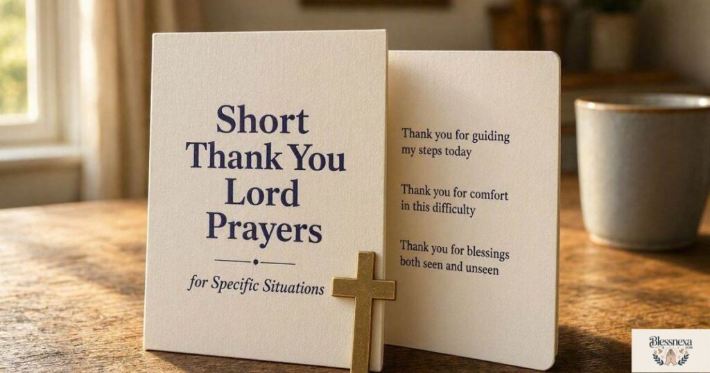 Short Thank You Lord Prayers for Specific Situations
