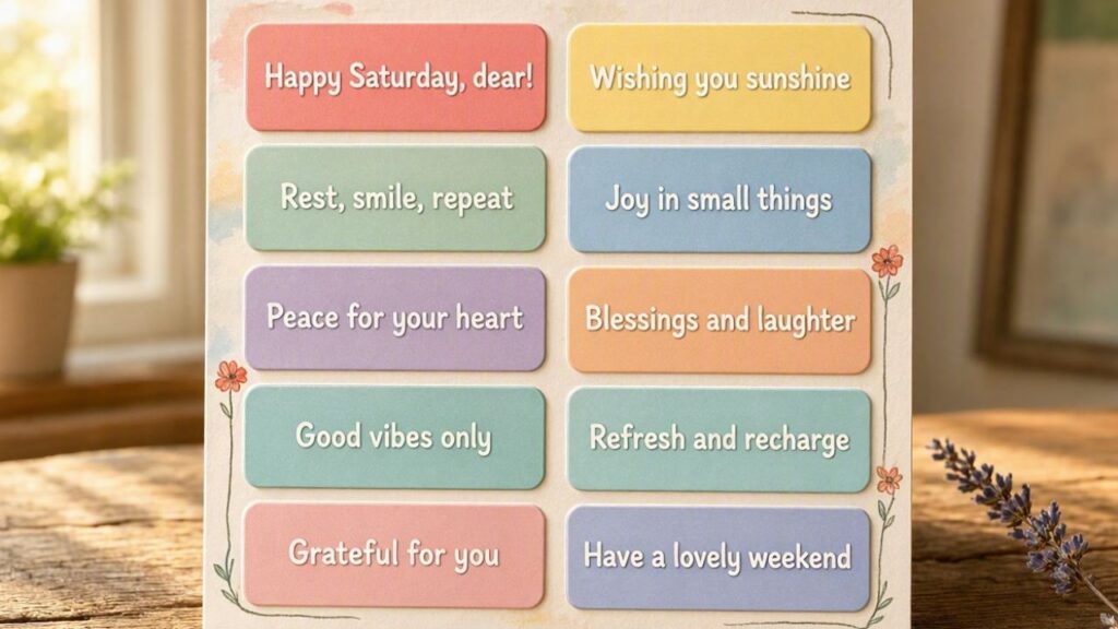 10 Cute Saturday Blessings for Someone Special