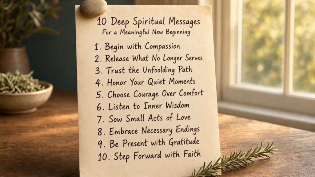 10 Deep Spiritual Messages for a Meaningful New Beginning