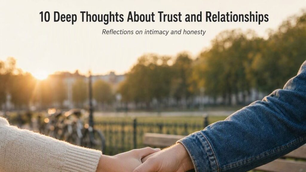 10 Deep Thoughts About Trust and Relationships
