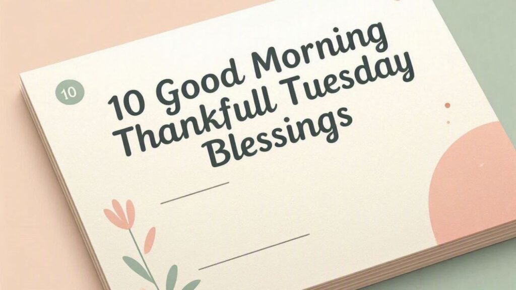 10 Good Morning Thankful Tuesday Blessings