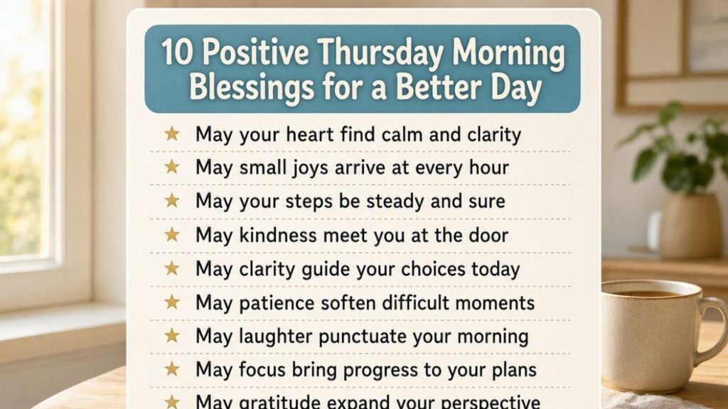 10 Positive Thursday Morning Blessings for a Better Day