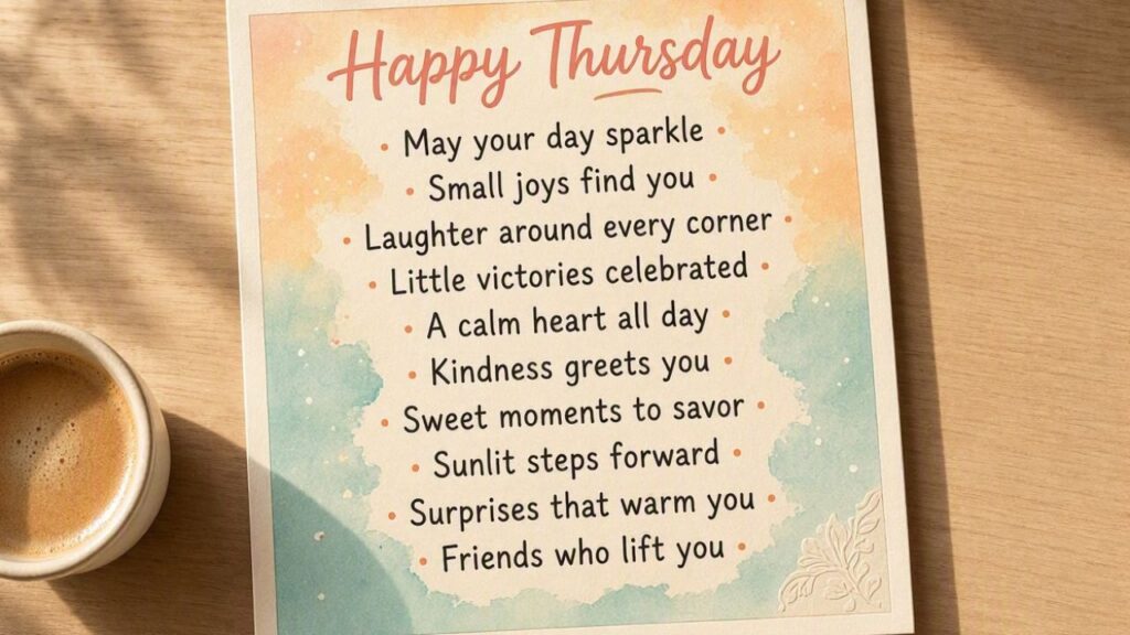 10 Sweet Thursday Wishes for Friends