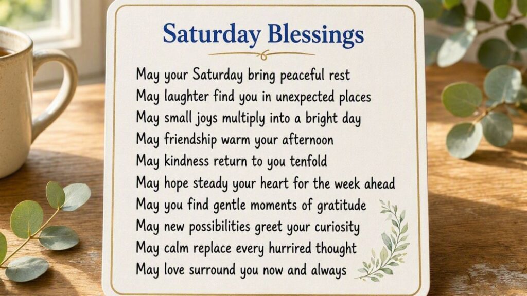 10 Uplifting Saturday Blessings for Friends