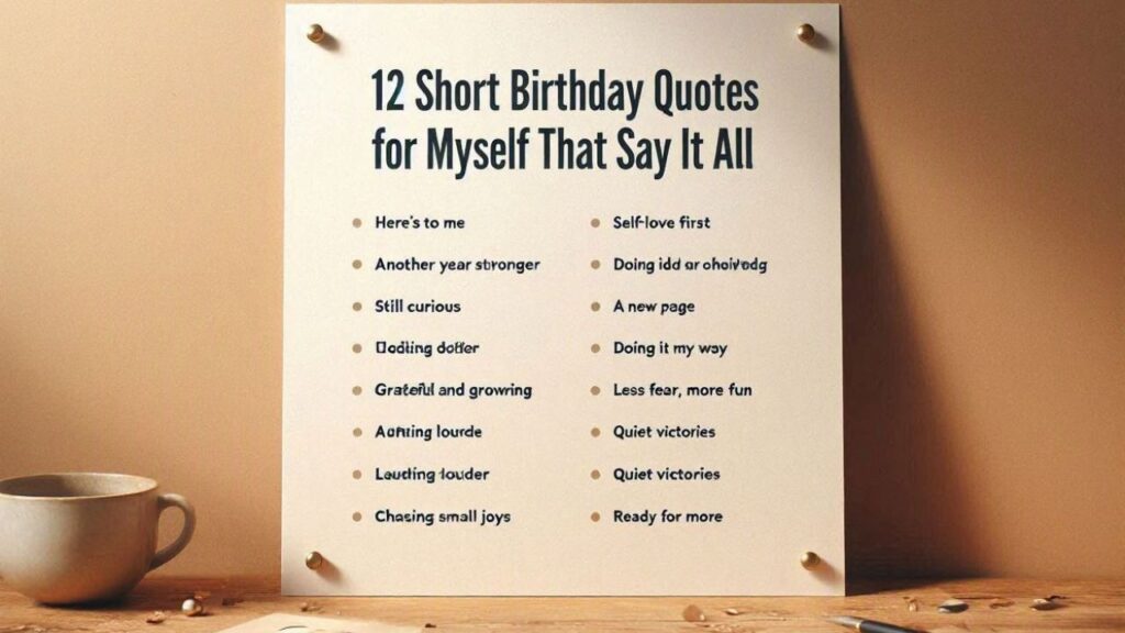 12 Short Birthday Quotes for Myself That Say It All
