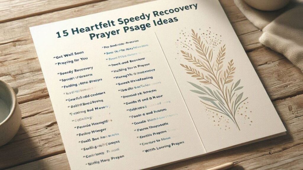 15 Heartfelt Speedy Recovery Prayer Message Ideas
