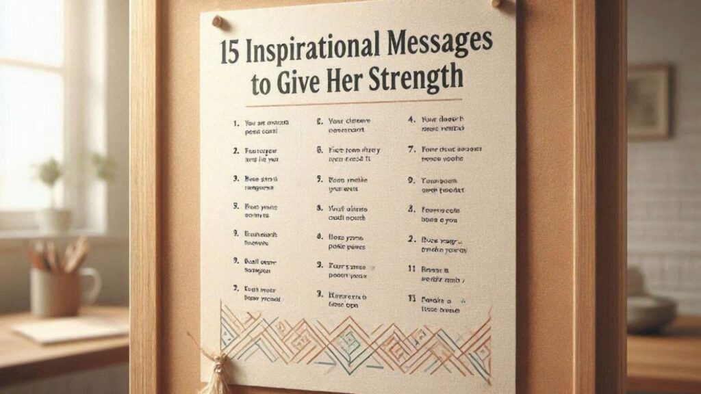 15 Inspirational Messages to Give Her Strength
