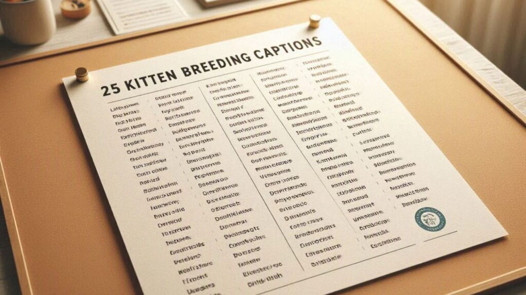 25 Kitten Breeding Captions for Cat Lovers
