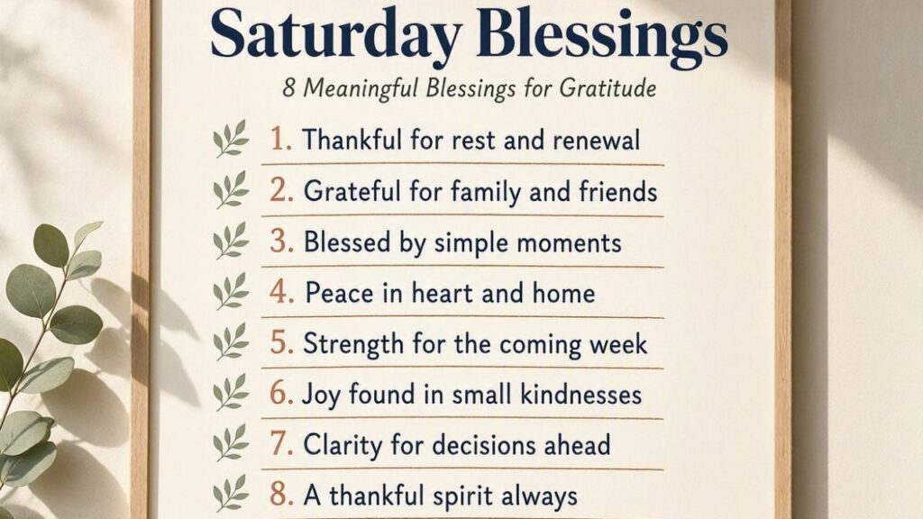 8 Meaningful Saturday Blessings for Gratitude