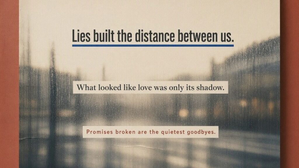 Relationship Quotes About Lies, Fake Love, and Broken Promises
