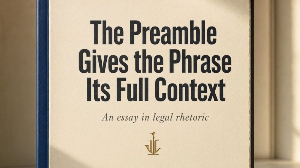 The Preamble Gives the Phrase Its Full Context