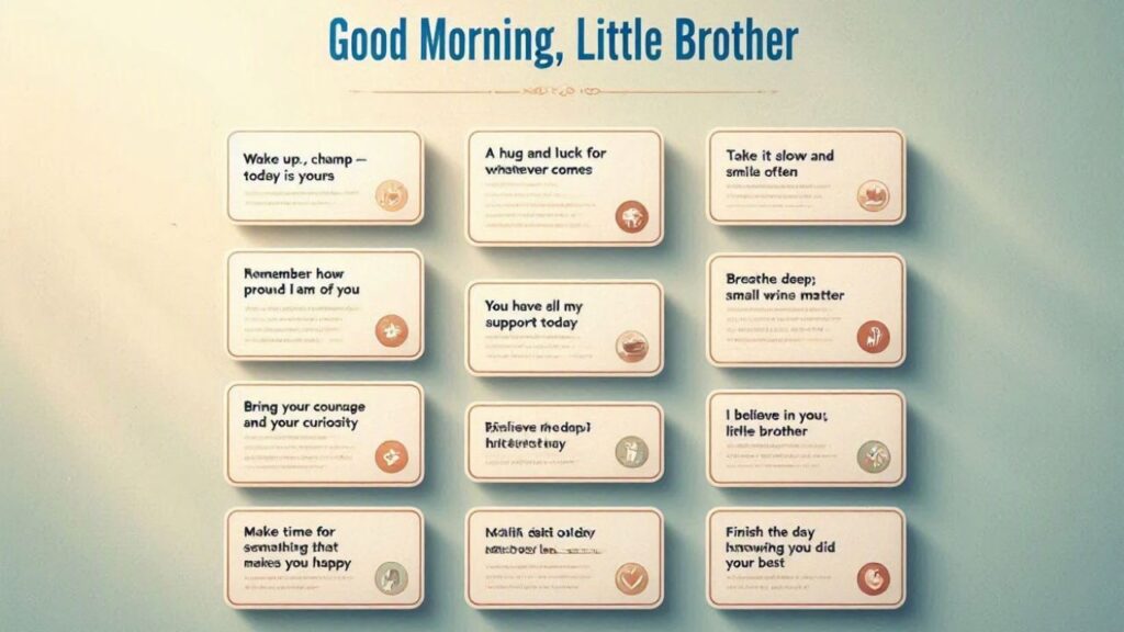 10 Caring Morning Messages for a Younger Brother
