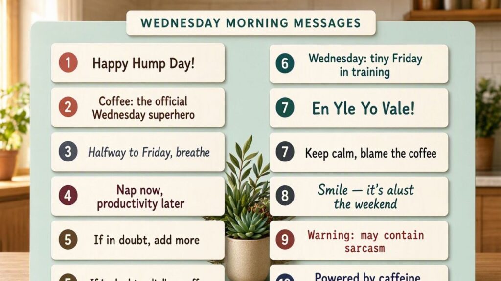 10 Funny Wednesday Morning Messages
