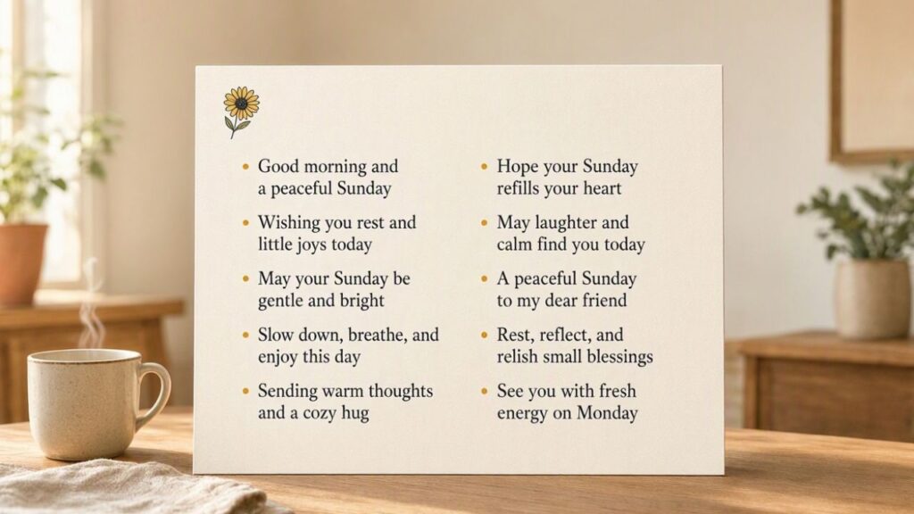10 Heartfelt Sunday Greetings for Friends and Loved Ones
