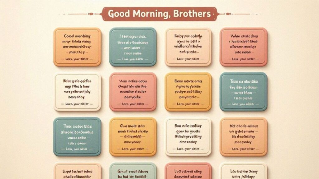 12 Emotional Good Morning Messages From a Sister to Her Brothers
