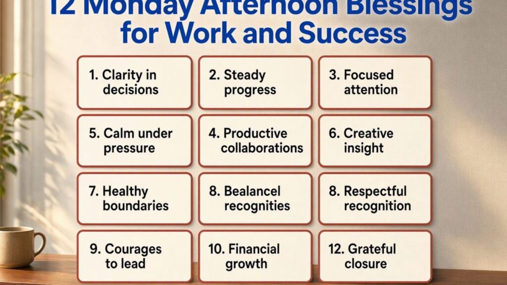 12 Monday Afternoon Blessings for Work and Success
