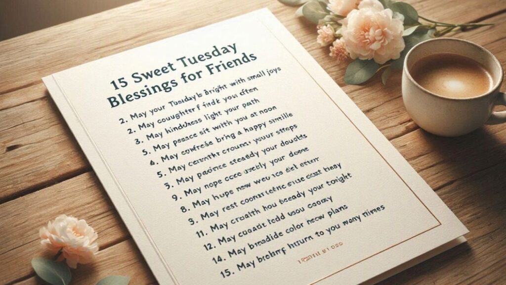 15 Sweet Tuesday Blessings for Friends
