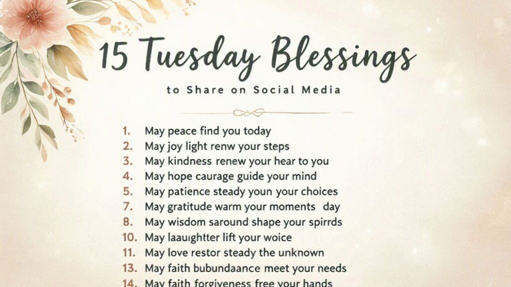 15 Tuesday Blessings to Share on Social Media
