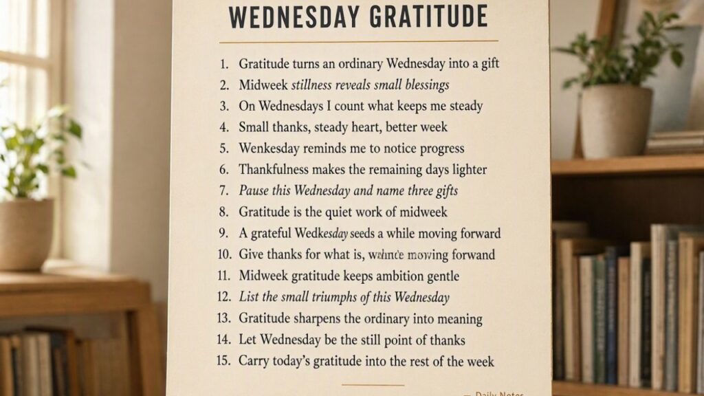 15 Wednesday Quotes About Gratitude
