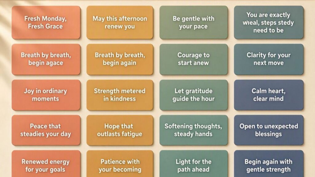 20 Inspirational Monday Afternoon Blessings for a Fresh Start

