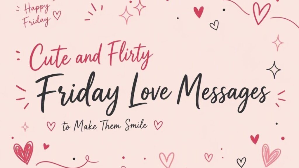 Cute and Flirty Friday Love Messages to Make Them Smile