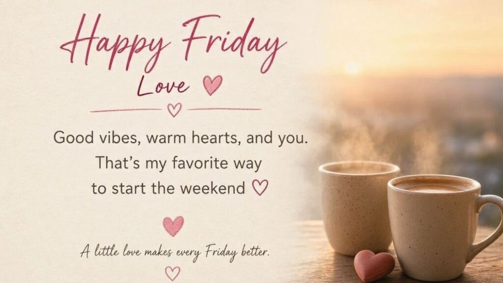 Short Happy Friday Love Quotes for WhatsApp and Text Messages