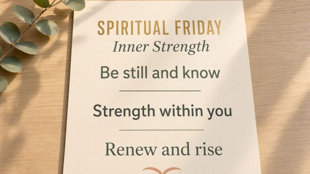 Spiritual Friday Messages for Inner Strength
