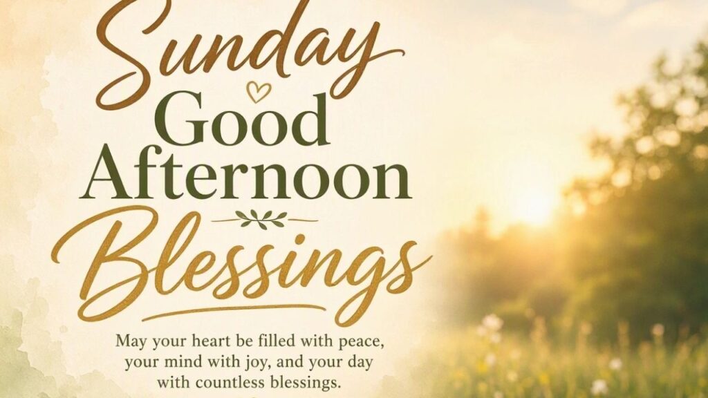 Sunday Good Afternoon Blessings