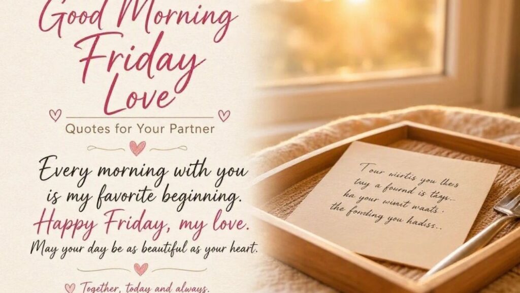 Sweet Good Morning Friday Love Quotes for Your Partner